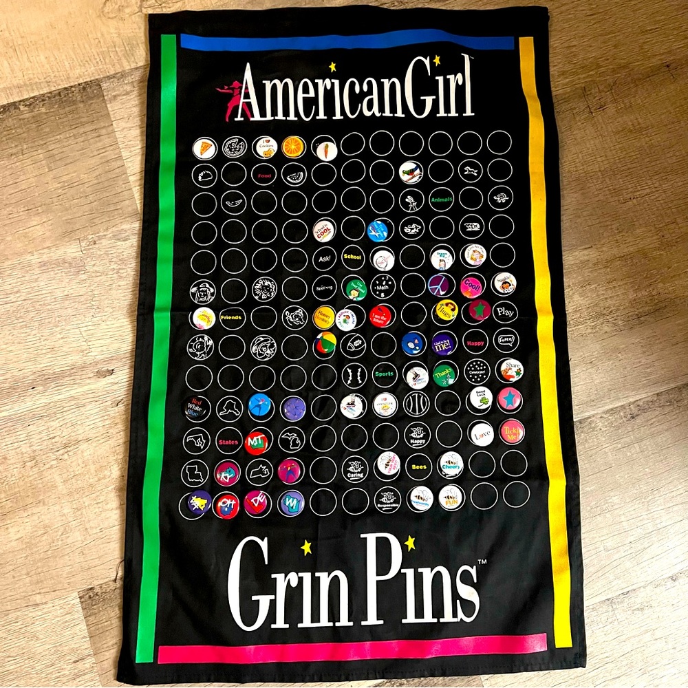 American Girl Grin Pins and Banner